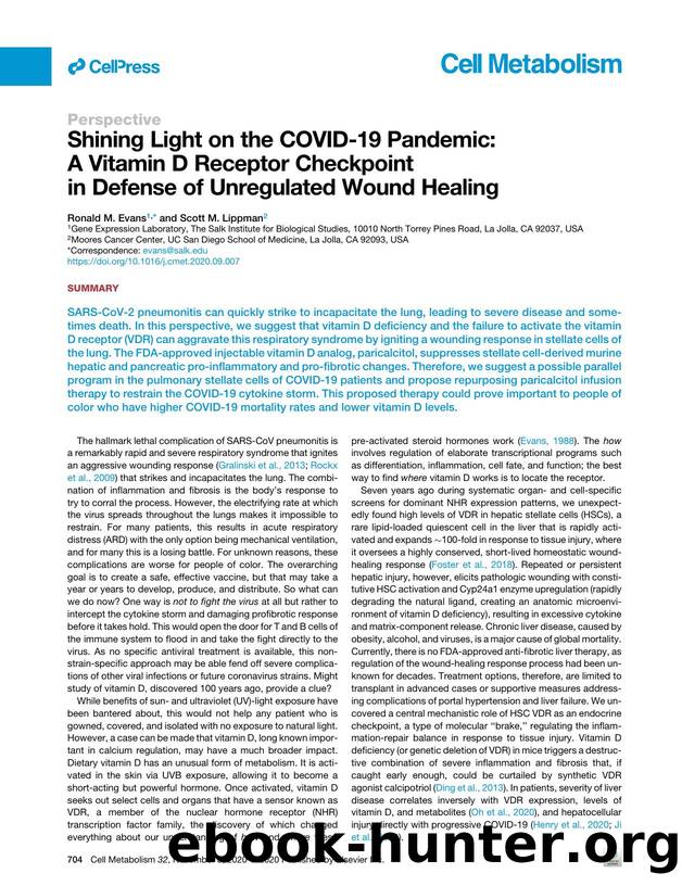 Shining Light on the COVID-19 Pandemic: A Vitamin D Receptor Checkpoint in Defense of Unregulated Wound Healing by Ronald M. Evans & Scott M. Lippman