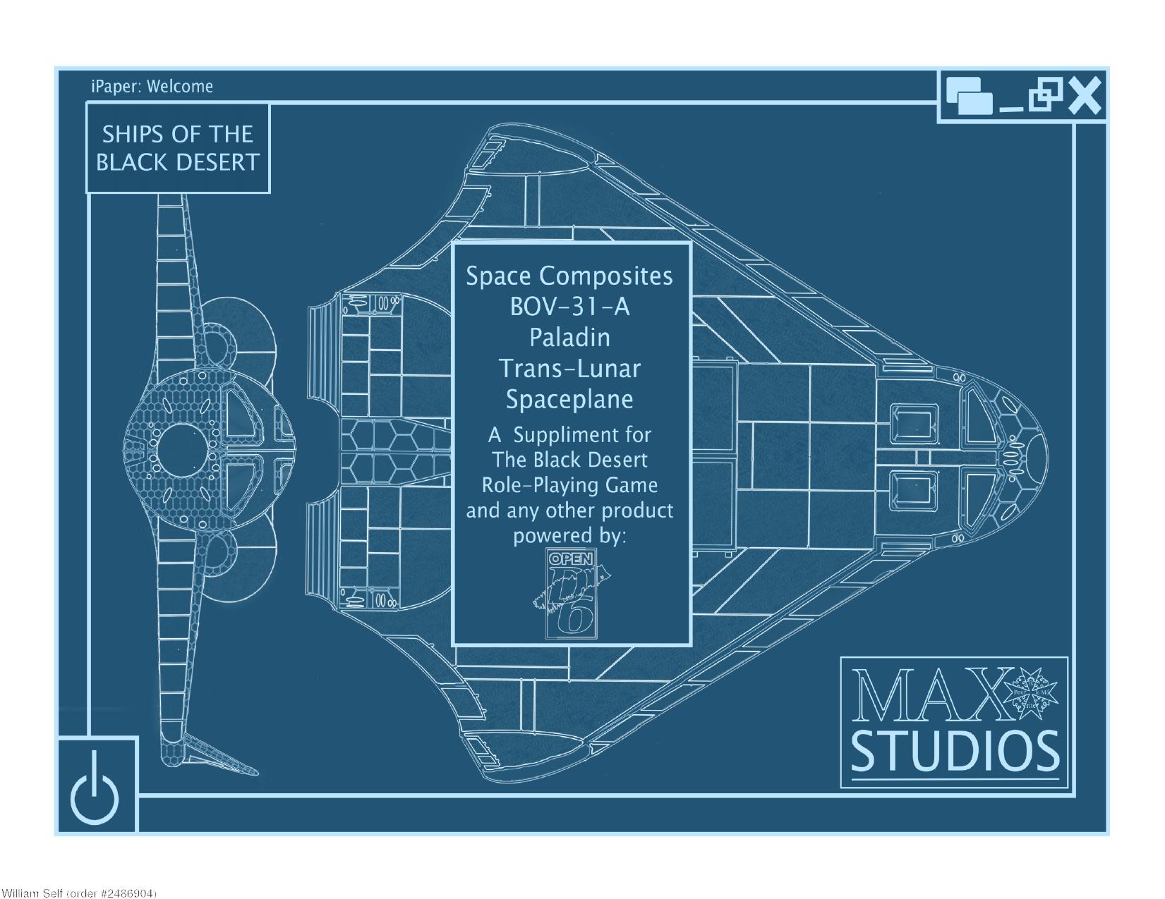 Ships of the Black Desert The Paladin Spaceplane by Unknown