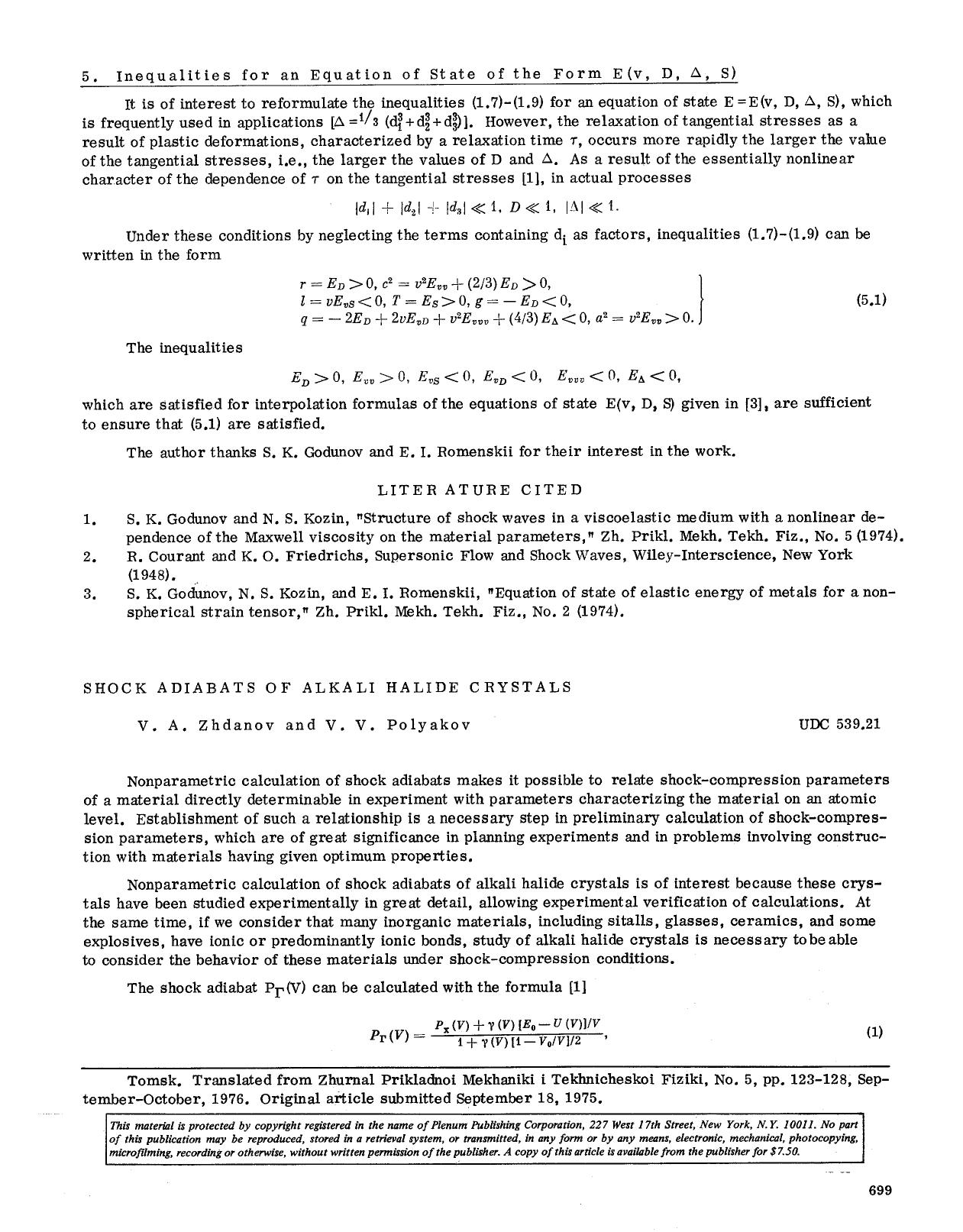 Shock adiabats of alkali halide crystals by Unknown