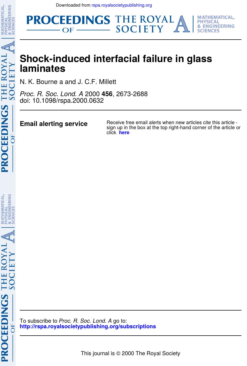 Shock-induced interfacial failure in glass laminates by Unknown