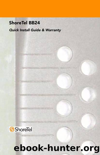ShoreTel - BB 24 Quick Install Guide by ShoreTel Inc