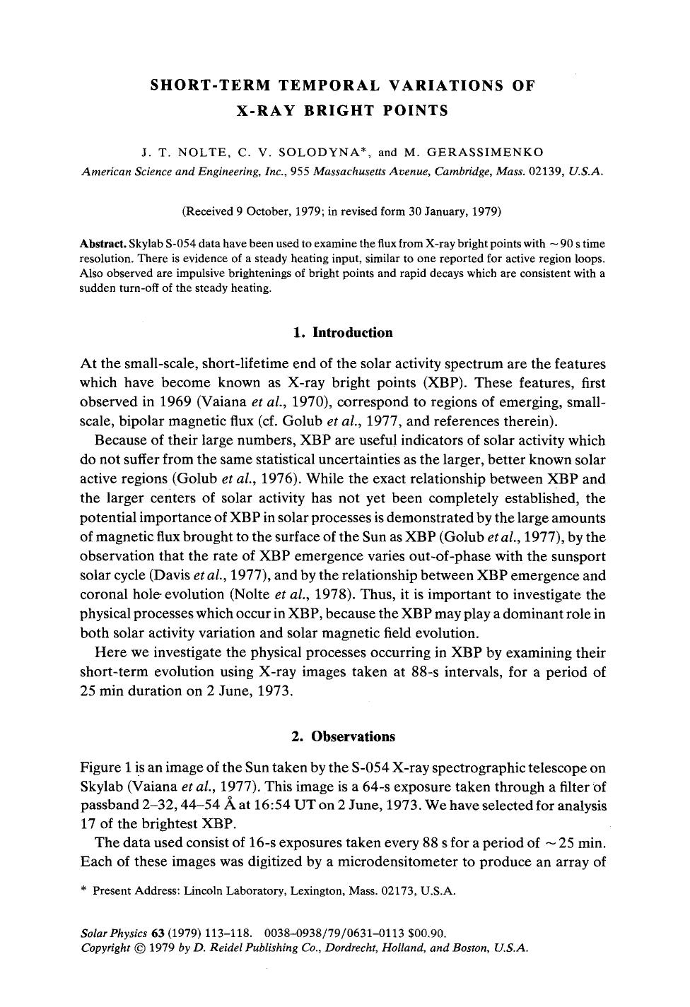 Short-term temporal variations of X-ray bright points by Unknown