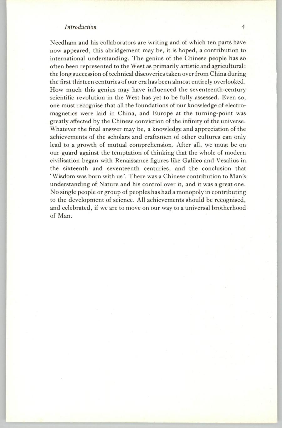 Shorter Science & Civilisation in China, The - Volume 1 by Abridged