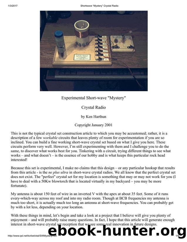 Shortwave âMysteryâ Crystal Radio by Unknown