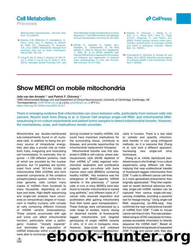 Show MERCI on mobile mitochondria by Jelle van den Ameele & Patrick F. Chinnery