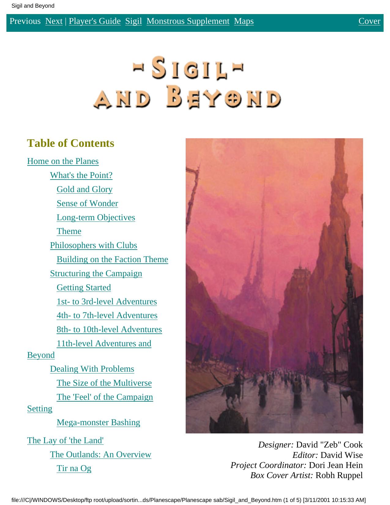 Sigil and Beyond by Unknown