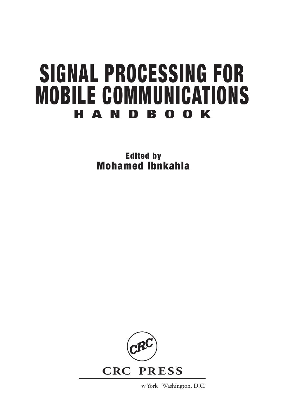 Signal processing for mobile communications handbook by Mohamed Ibnkahla