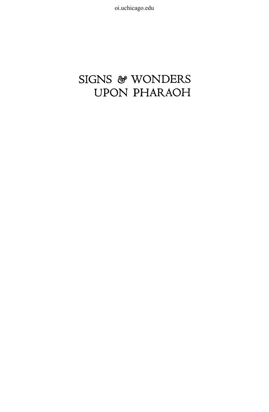 Signs and Wonders Upon Pharaoh: A History of American Egyptology by John A. Wilson