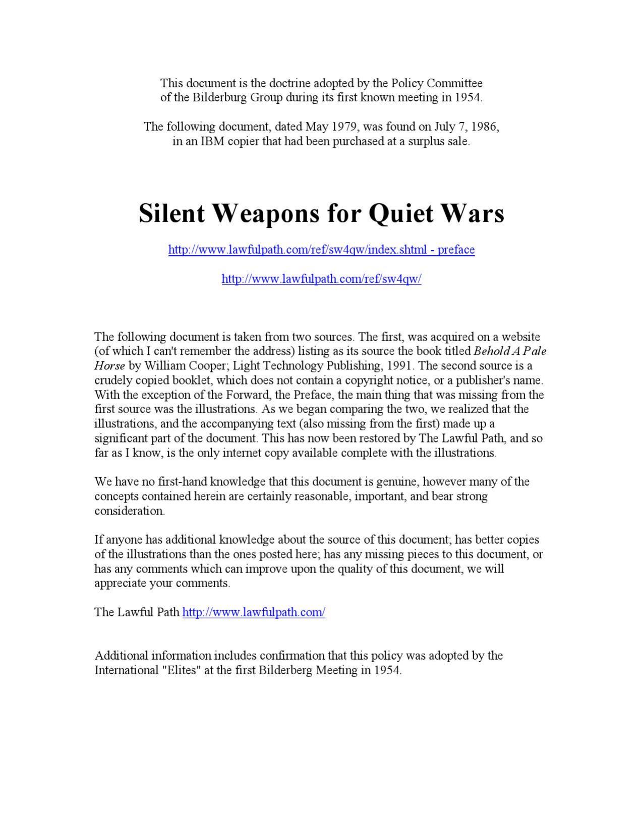 Silent Weapons For Quiet Wars (Top Secret) (1979) pdf by roflcopter2110