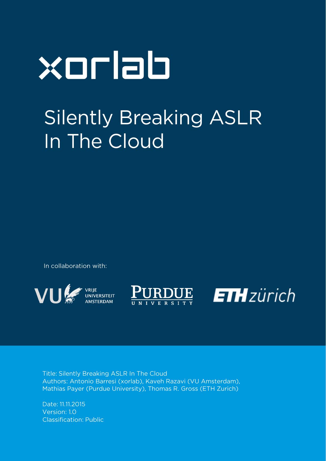 Silently Breaking ASLR In The Cloud by unknow