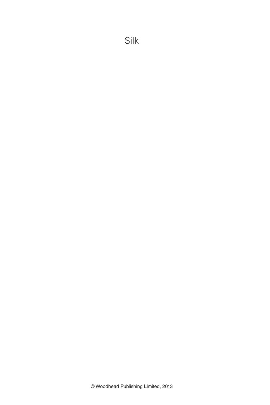 Silk. Processing, Properties and Applications by K.M. Babu (Auth.)