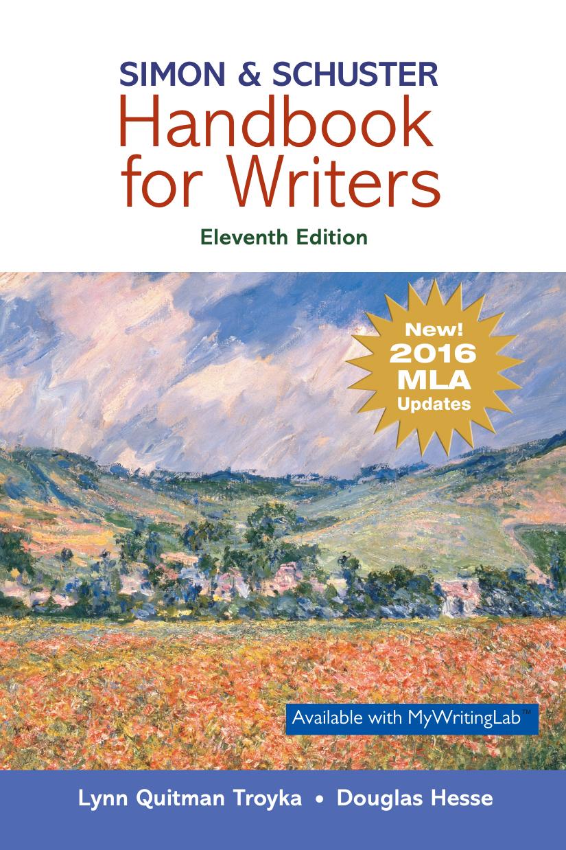 Simon & Schuster Handbook for Writers, 11e by Lynn Quitman Troyka & Doug Hesse