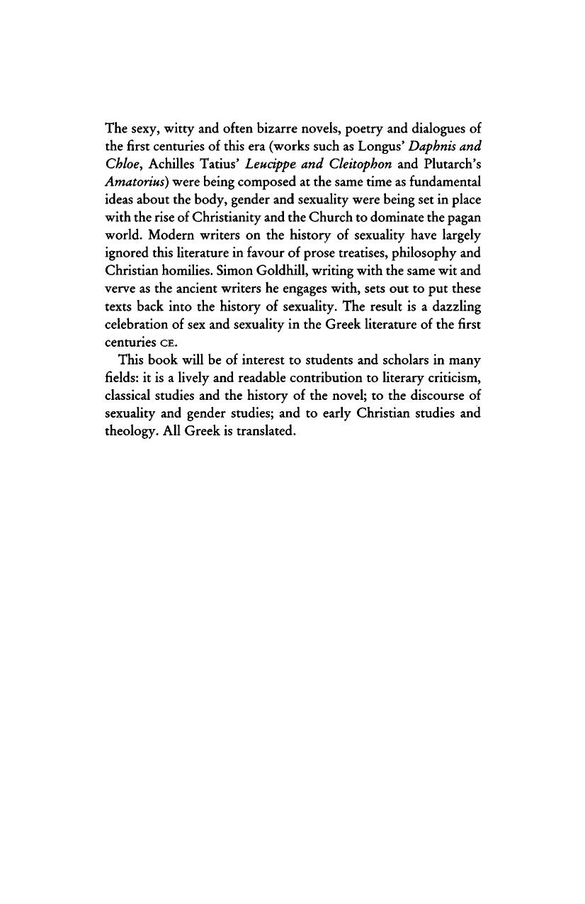 Simon Goldhill Foucaults Virginity Ancient Erotic Fiction and the History of Sexuality The Stanford Memorial Lectures 1995 by Unknown