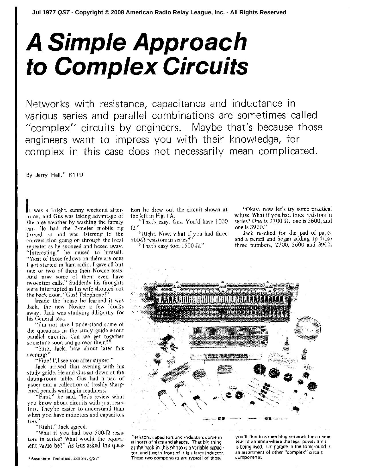 Simple Approach to Complex Circuits by K1TD
