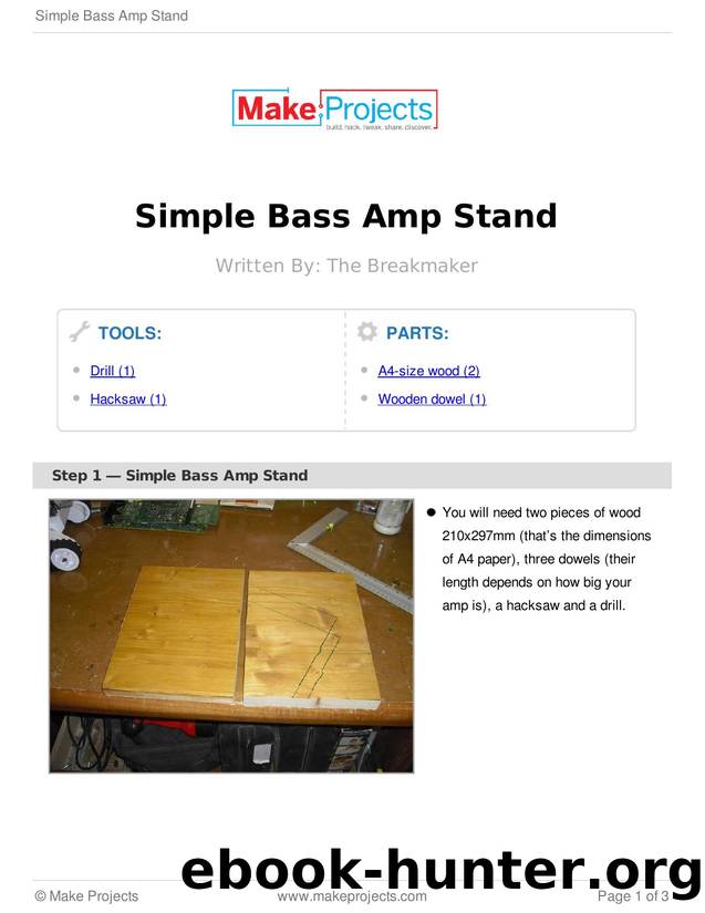 Simple Bass Amp Stand by Unknown