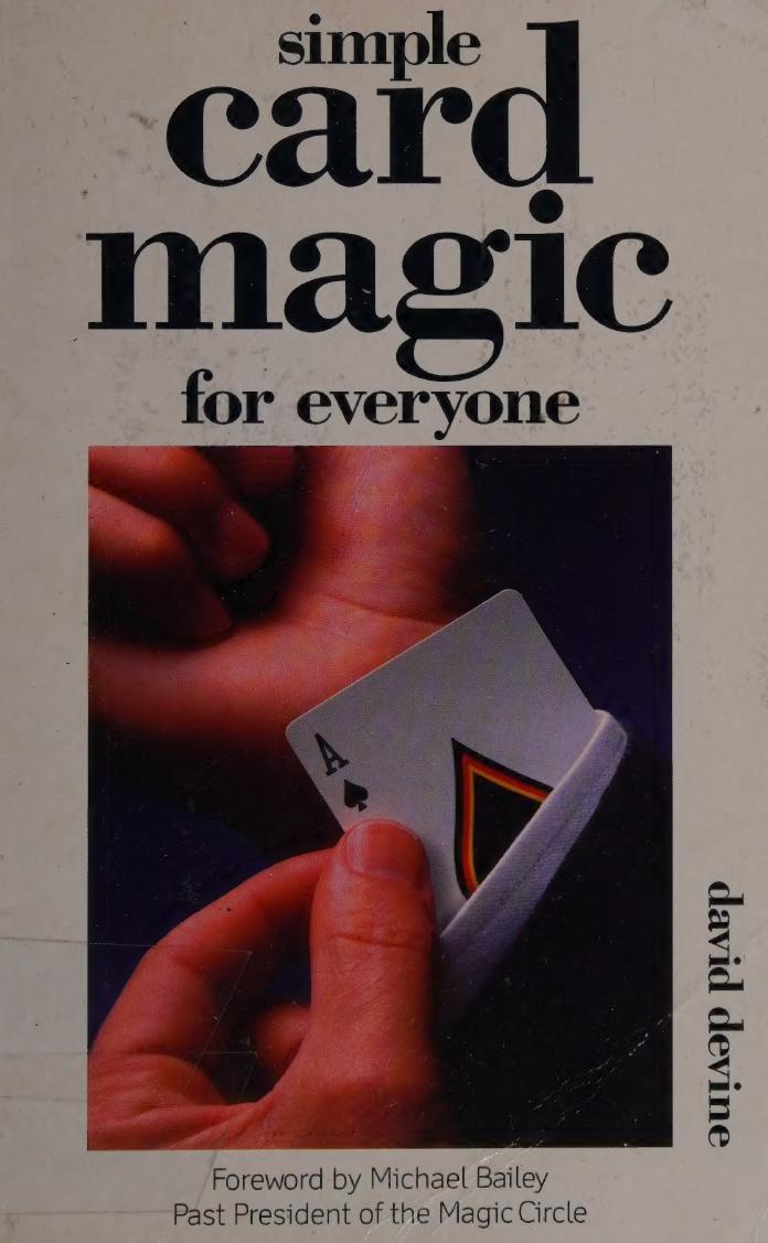 Simple Card Magic For Everyone by David Devine
