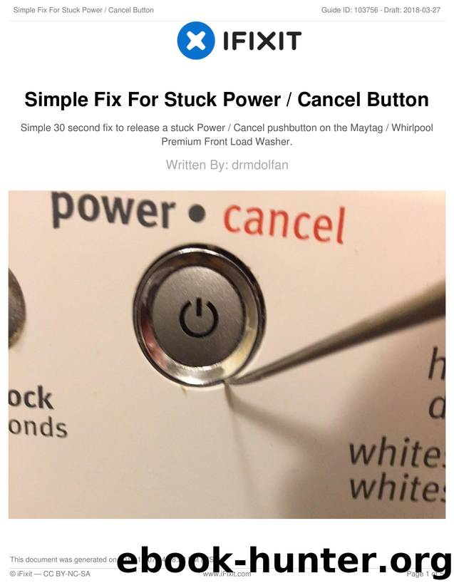 Simple Fix For Stuck Power  Cancel Button by Unknown