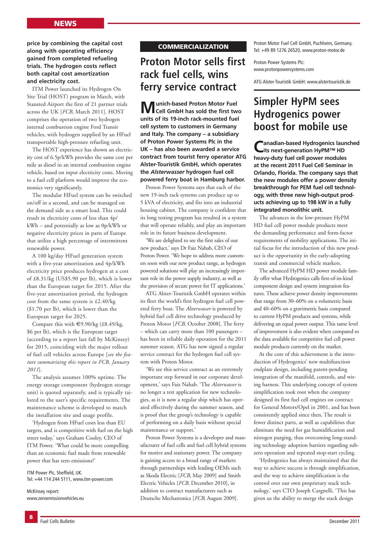 Simpler HyPM sees Hydrogenics power boost for mobile use by Unknown