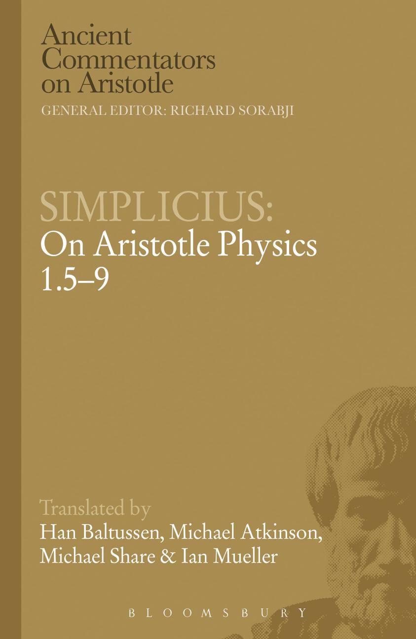 Simplicius: on Aristotle physics 1.5-9 by unknow