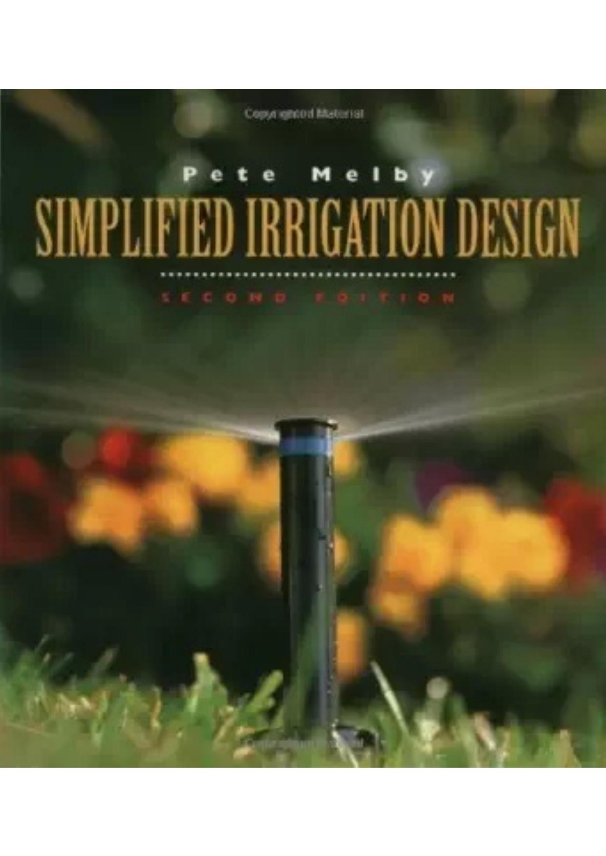 Simplified Irrigation Design, 2nd Edition (Landscape Architecture) by Unknow