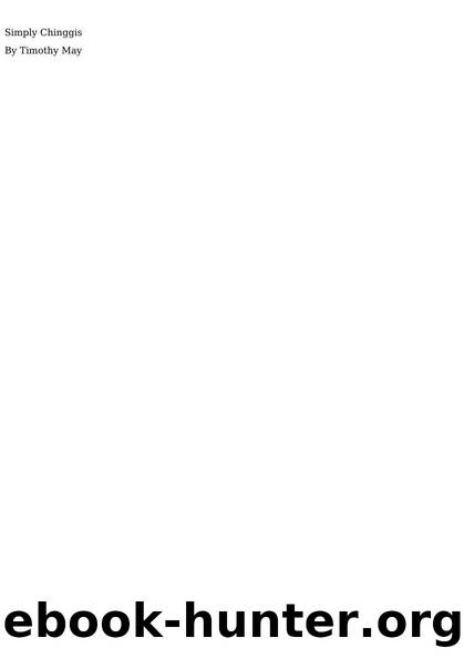 Simply Chinggis by Timothy May