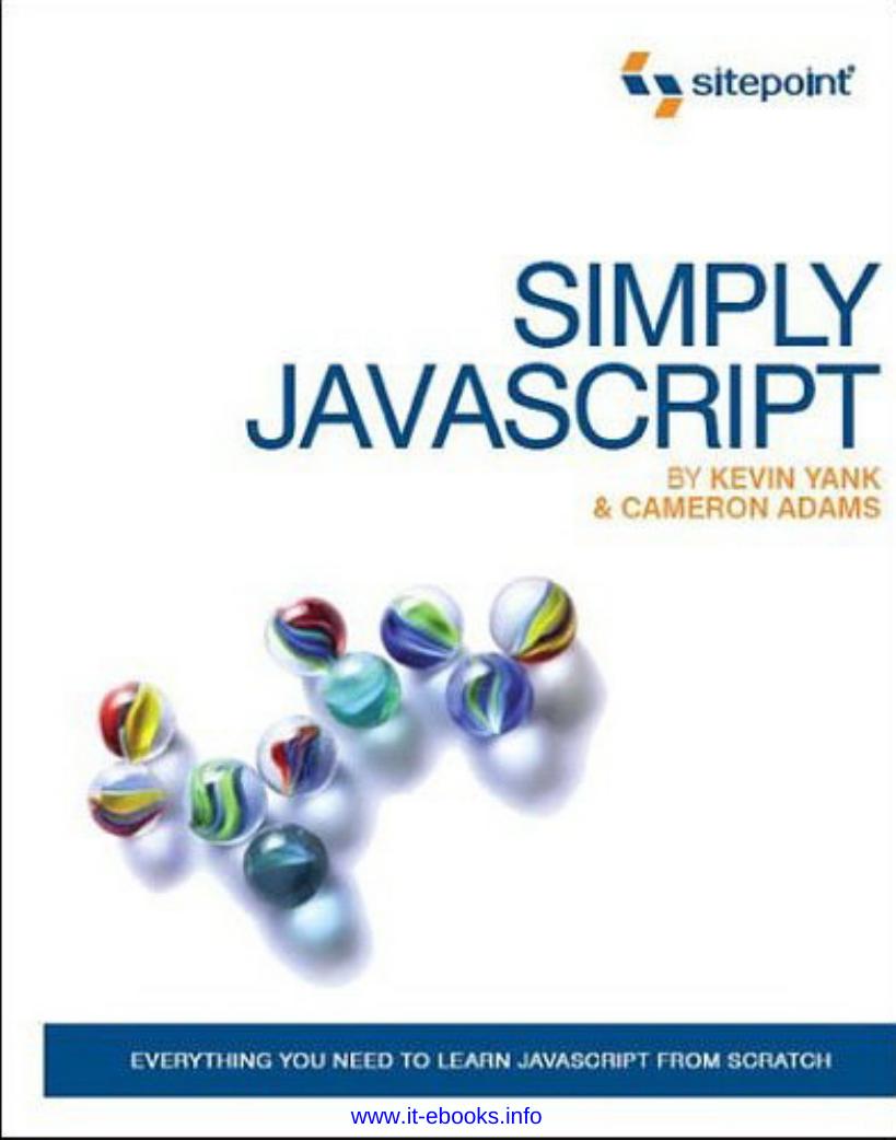 Simply JavaScript by Kevin Yank Cameron Adams