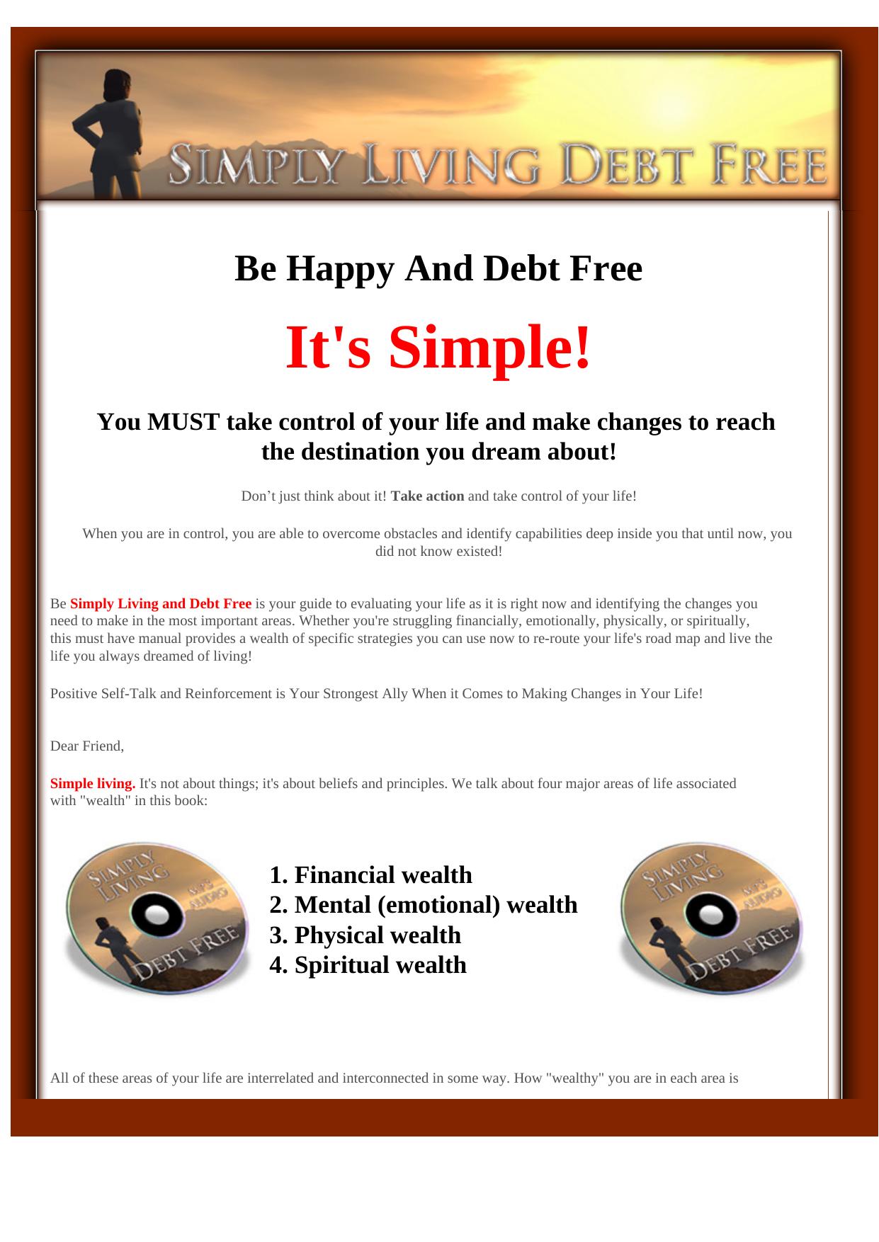 Simply Living Debt Free Ebook And Mp3 Package. by Best of Kuszter's Collection