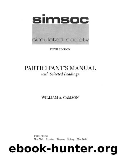 Simsoc by William A. Gamson
