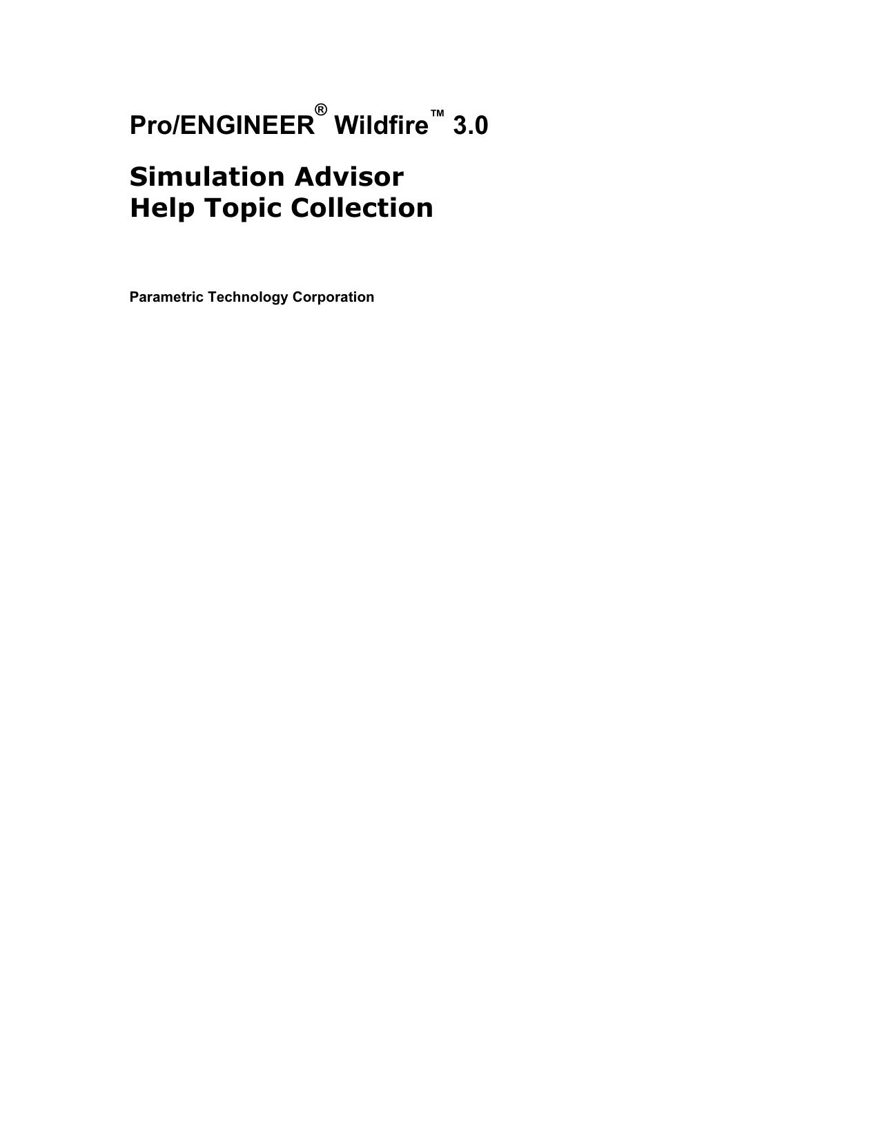 Simulation Advisor - Help Topic Collection by Unknown