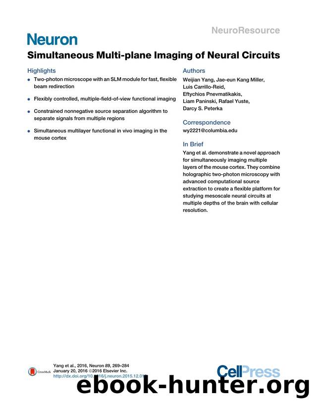Simultaneous Multi-plane Imaging of Neural Circuits by unknow