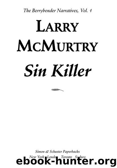 Sin Killer by Larry McMurtry