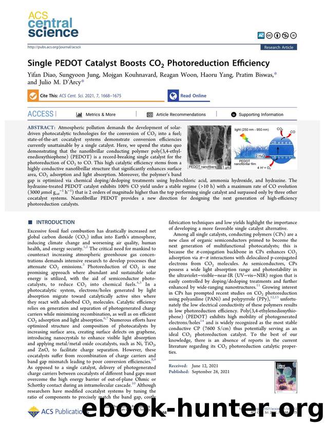 Single PEDOT Catalyst Boosts CO2 Photoreduction Efficiency by unknow