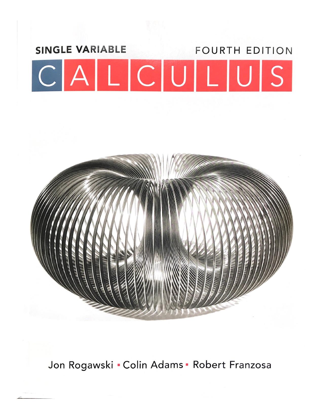 Single Variable Calculus - exercises ch 1,2,7,8 by Rogawski Adams Ranzosa