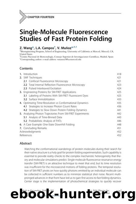 Single-Molecule Fluorescence Studies of Fast Protein Folding by Z. Wang & L.A. Campos & V. Muoz