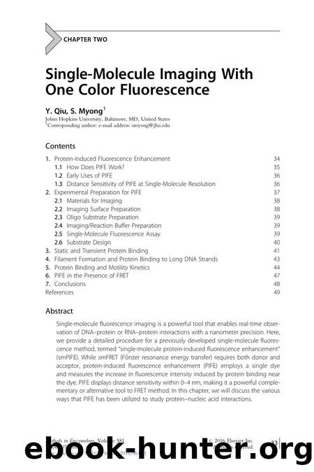 Single-Molecule Imaging With One Color Fluorescence by Y. Qiu & S. Myong