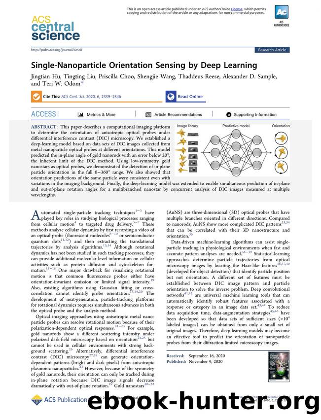 Single-Nanoparticle Orientation Sensing by Deep Learning by unknow