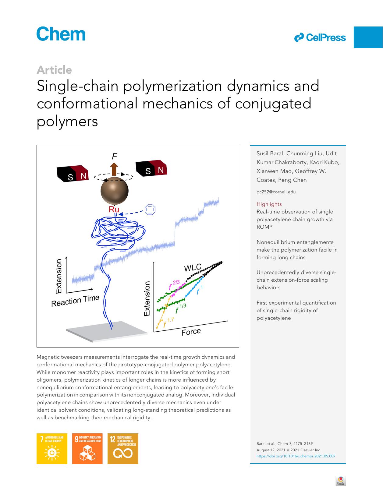 Single-chain polymerization dynamics and conformational mechanics of conjugated polymers by unknow