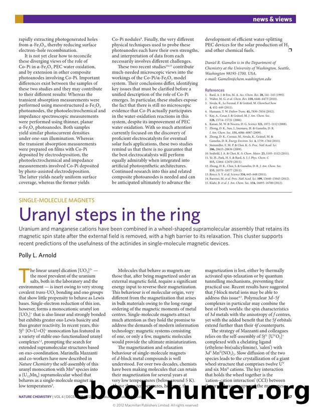 Single-molecule magnets: Uranyl steps in the ring by Polly L. Arnold