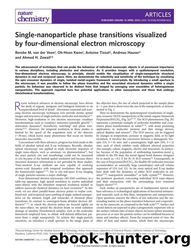 Single-nanoparticle phase transitions visualized by four-dimensional electron microscopy by Renske M. van der Veen & Oh-Hoon Kwon & Antoine Tissot & Andreas Hauser & Ahmed H. Zewail