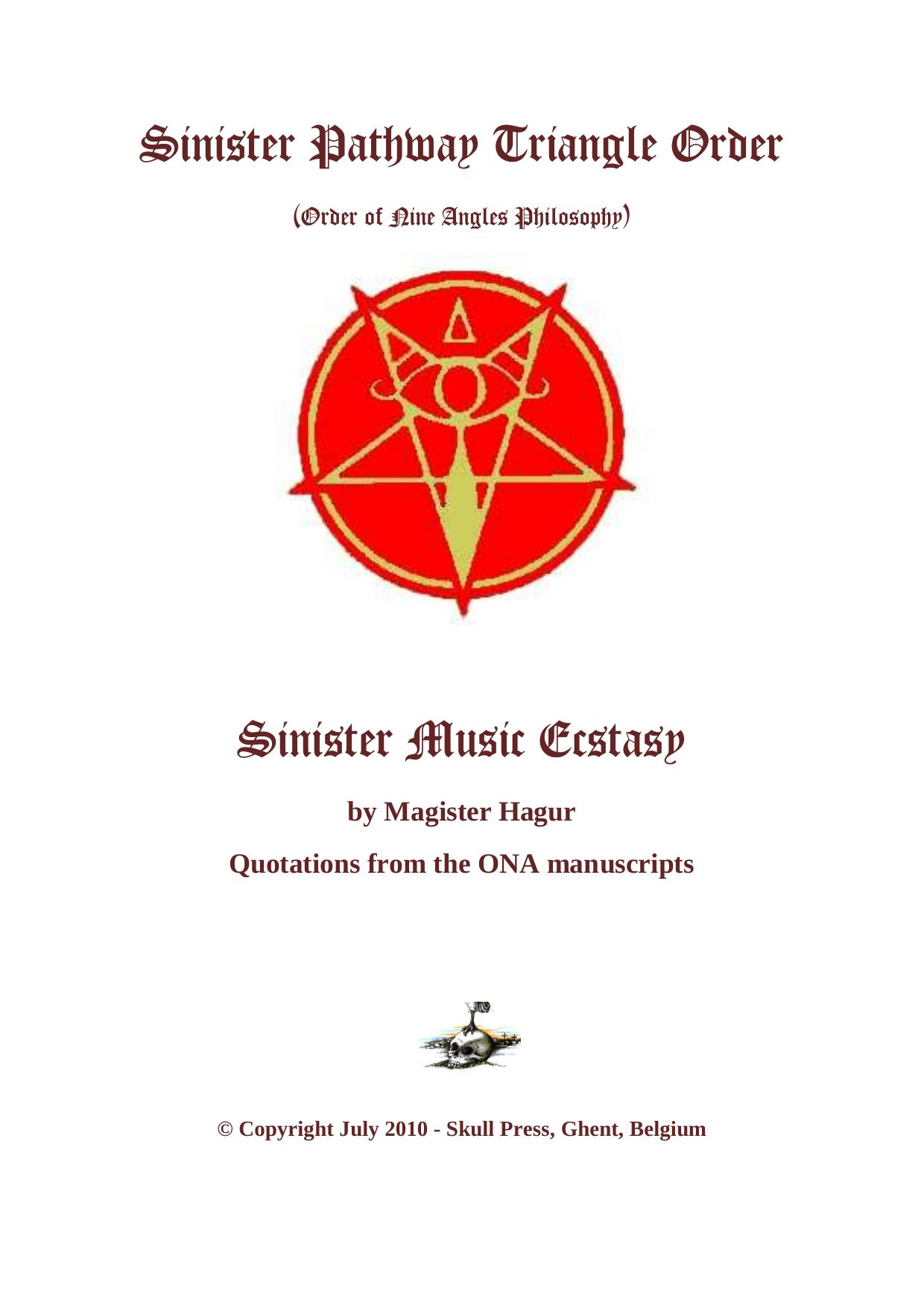 Sinister Music Ecstasy by Unknown