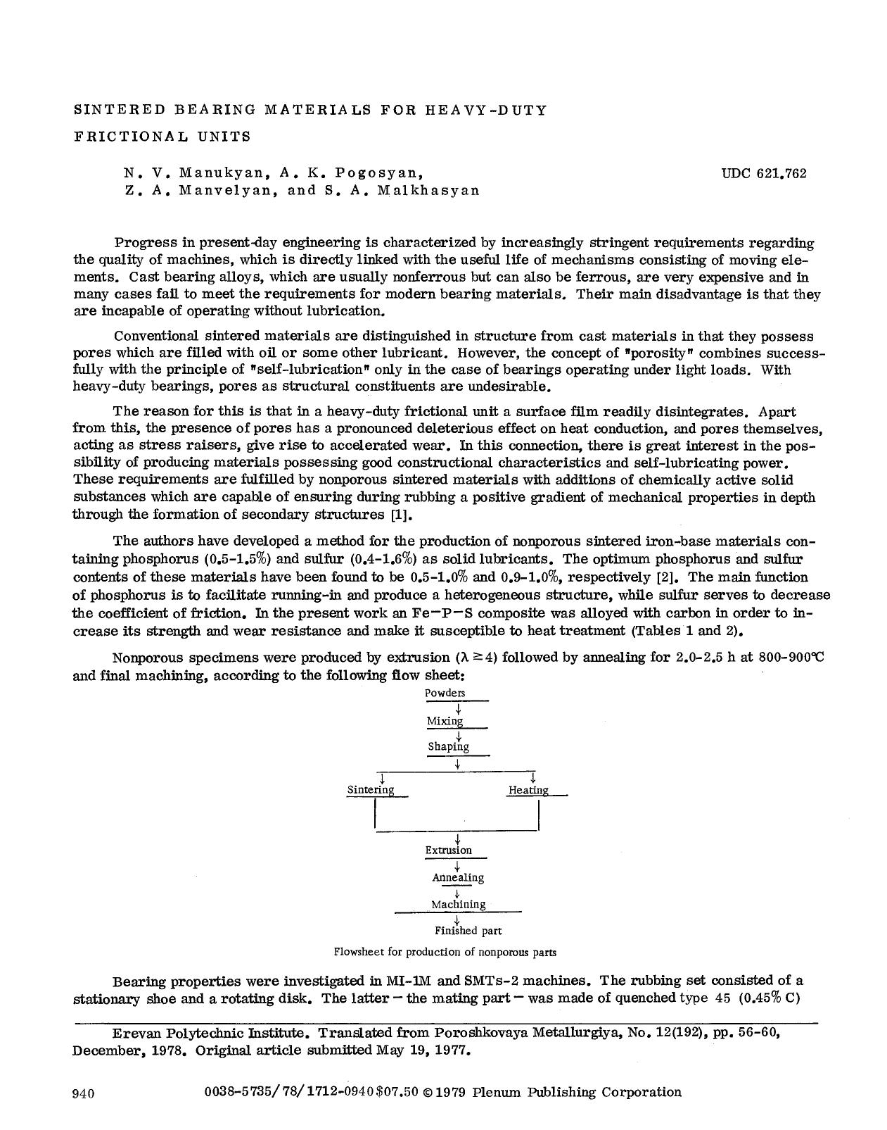 Sintered bearing materials for heavy-duty frictional units by Unknown