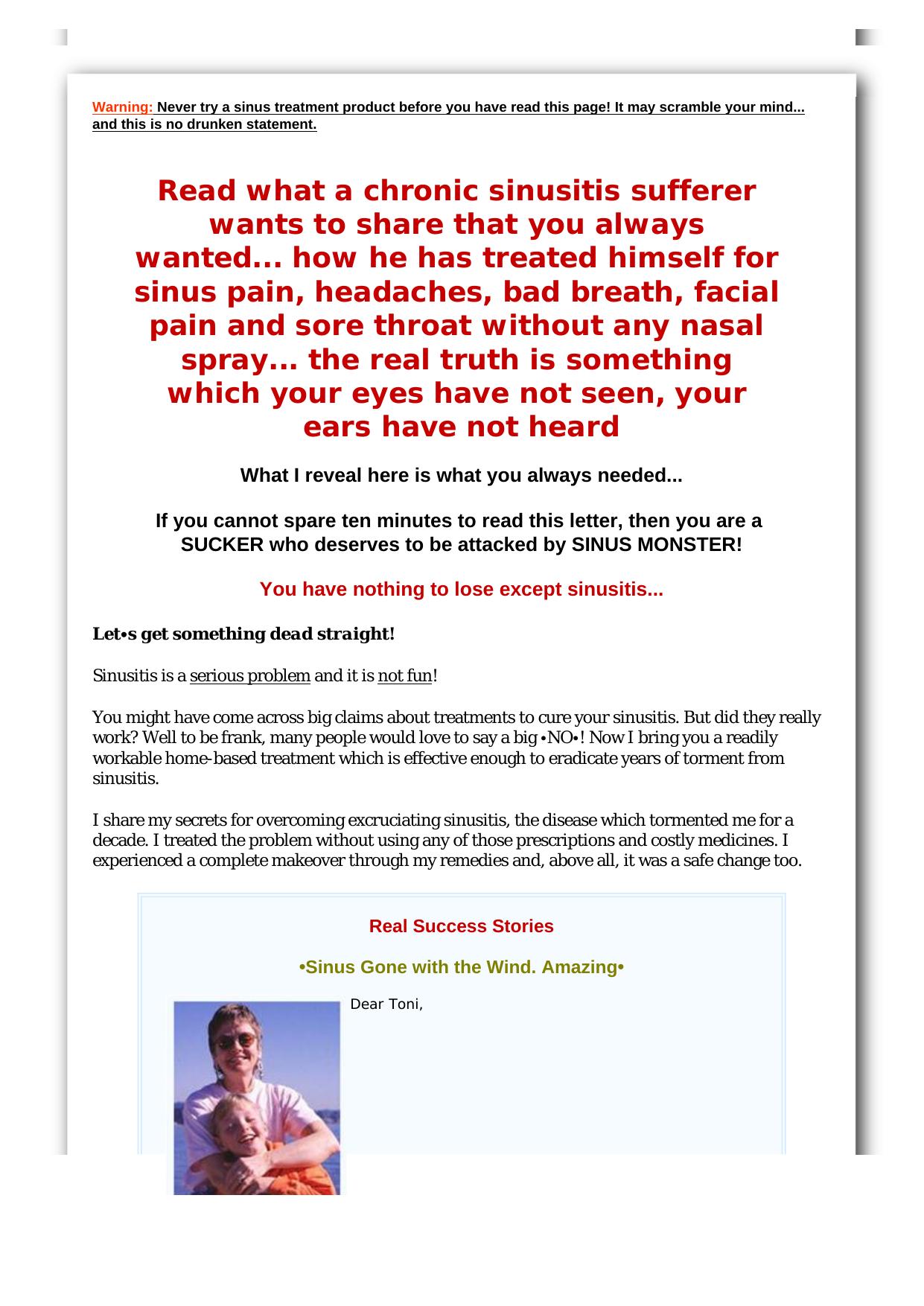 Sinus Treatment - Doctor Say Buy This Treatment. by Best of Kuszter's Collection