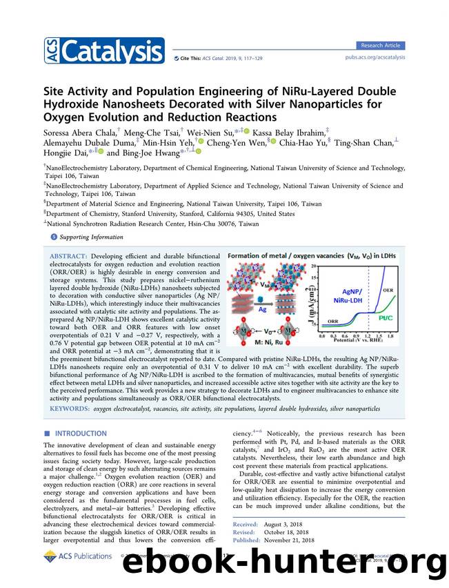 Site Activity and Population Engineering of NiRu-Layered Double Hydroxide Nanosheets Decorated with Silver Nanoparticles for Oxygen Evolution and Reduction Reactions by unknow