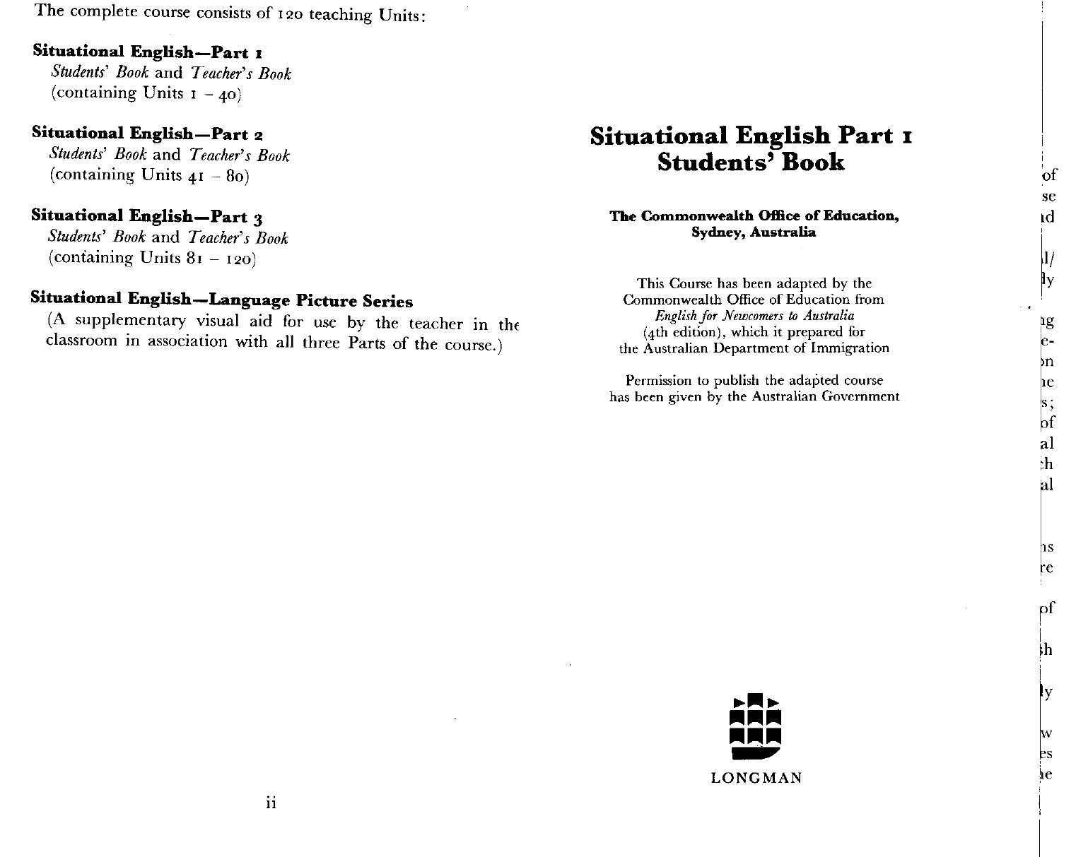 Situational English part 1 studentÊ»s book by The Commonwealth Office of Education Australia