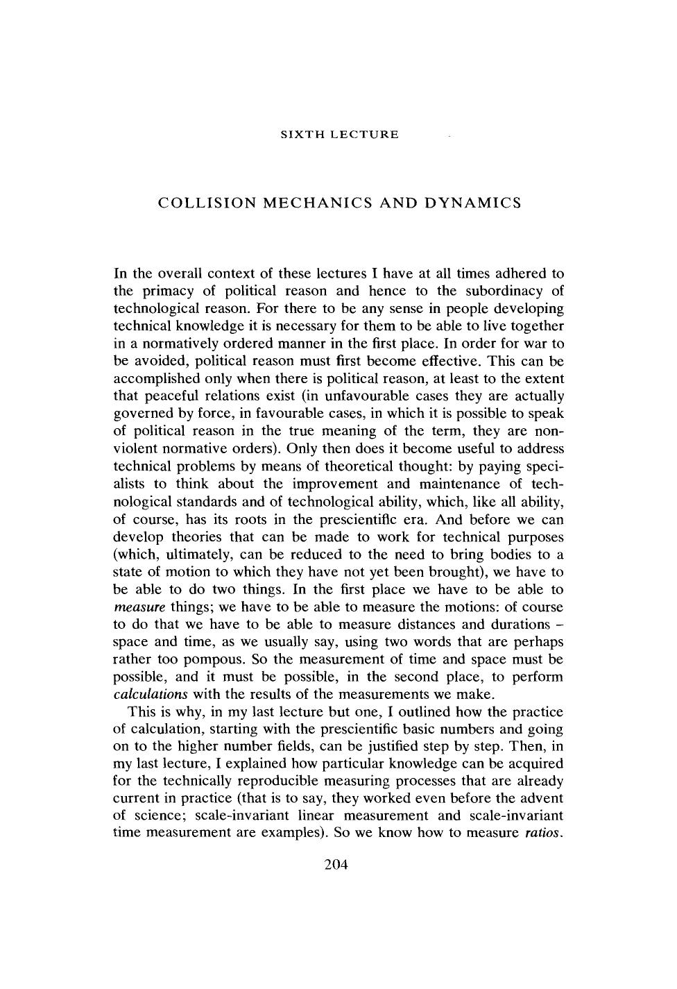 Sixth lecture collision mechanics and dynamics by Unknown