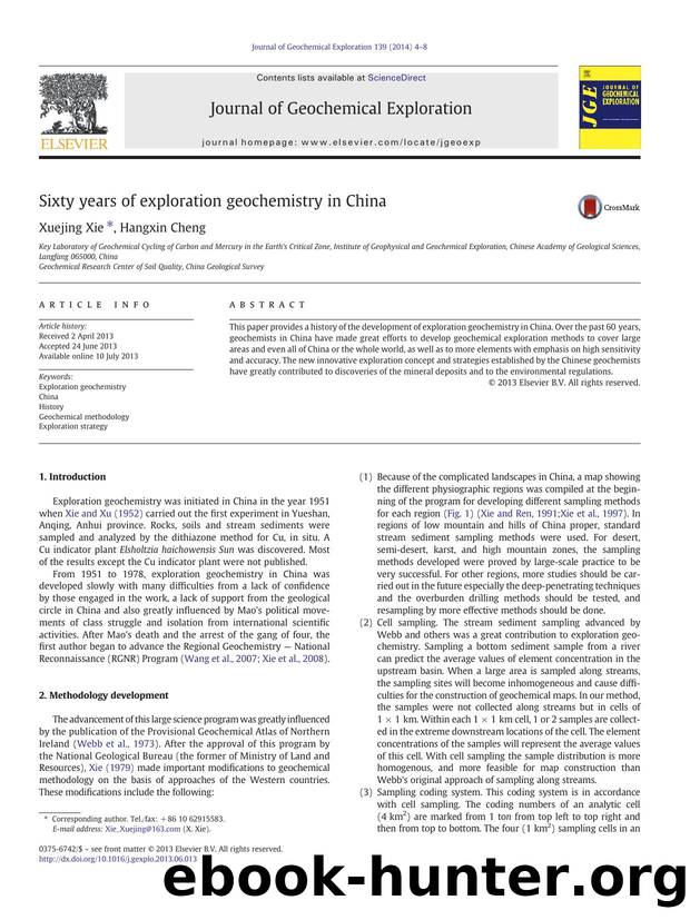 Sixty years of exploration geochemistry in China by Xuejing Xie & Hangxin Cheng