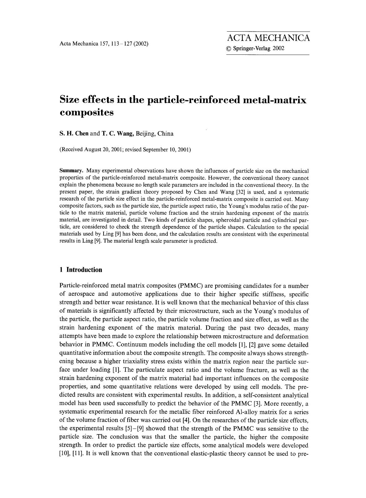 Size effects in the particle-reinforced metal-matrix composites by Unknown