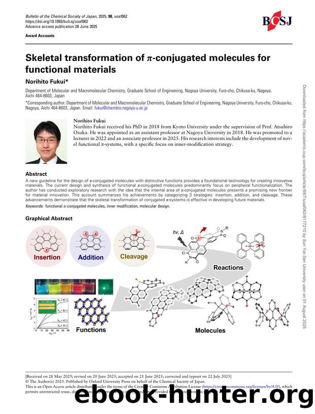 Skeletal transformation of Ï-conjugated molecules for functional materials by Norihito Fukui