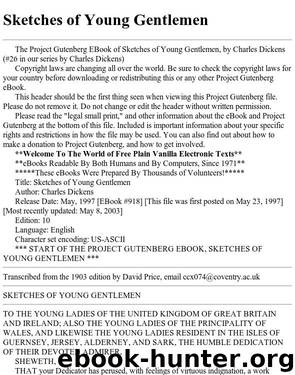 Sketches of Young Gentlemen by Charles Dickens