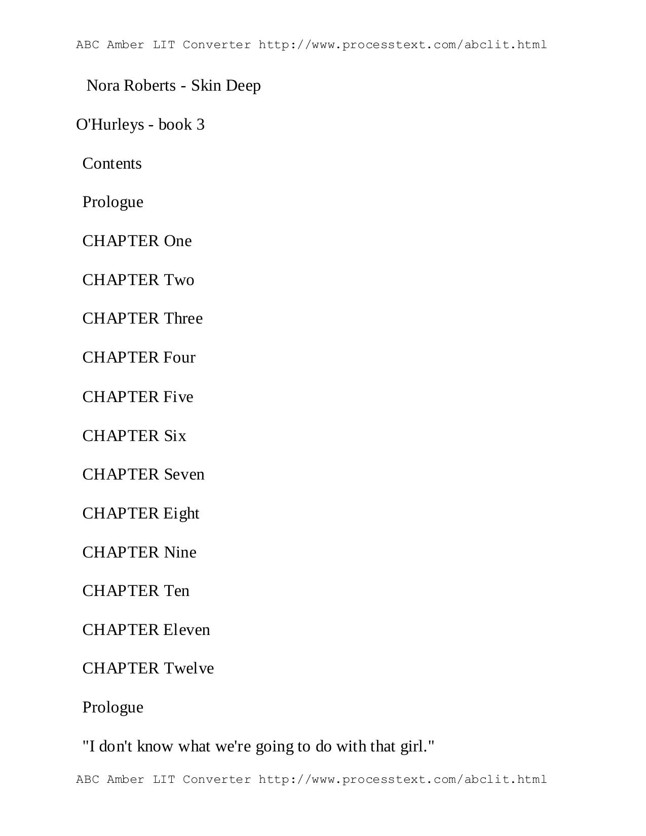 Skin Deep by Nora Roberts by Unknown